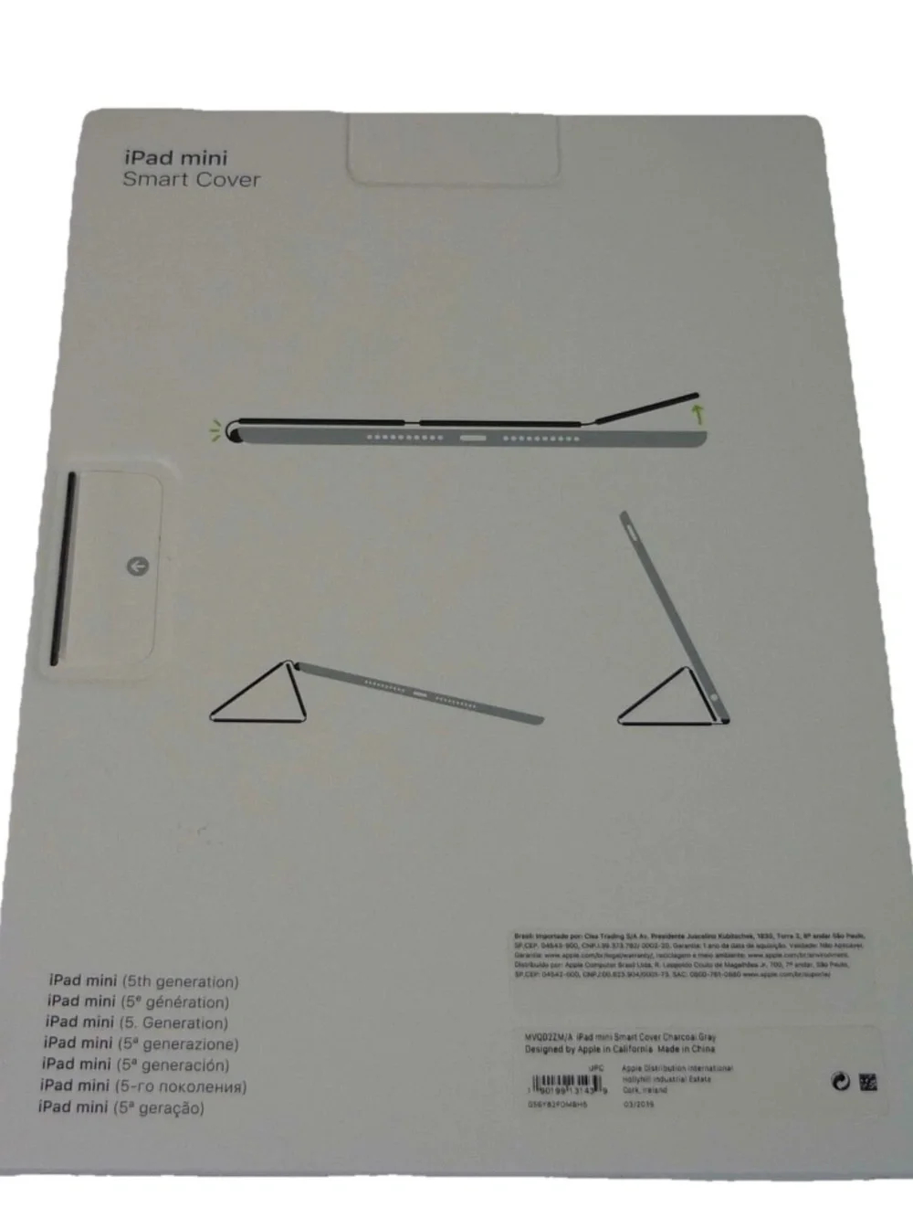 APPLE IPAD MINI 4 & 5 (4TH & 5TH GEN) SMART COVER - CHARCOAL GREY - NEW - OEM